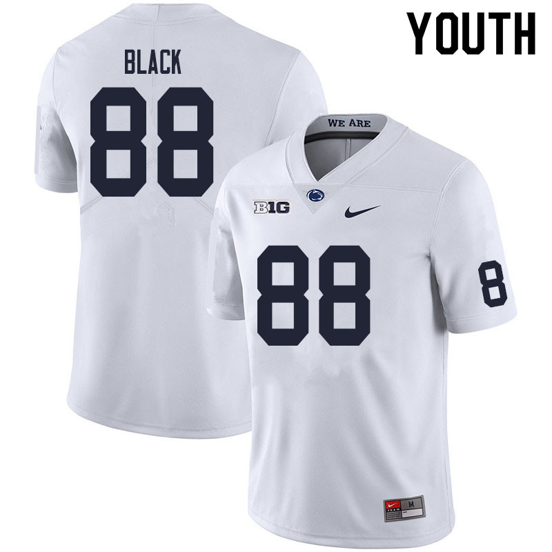 NCAA Nike Youth Penn State Nittany Lions Norval Black #88 College Football Authentic White Stitched Jersey CZT8498CY